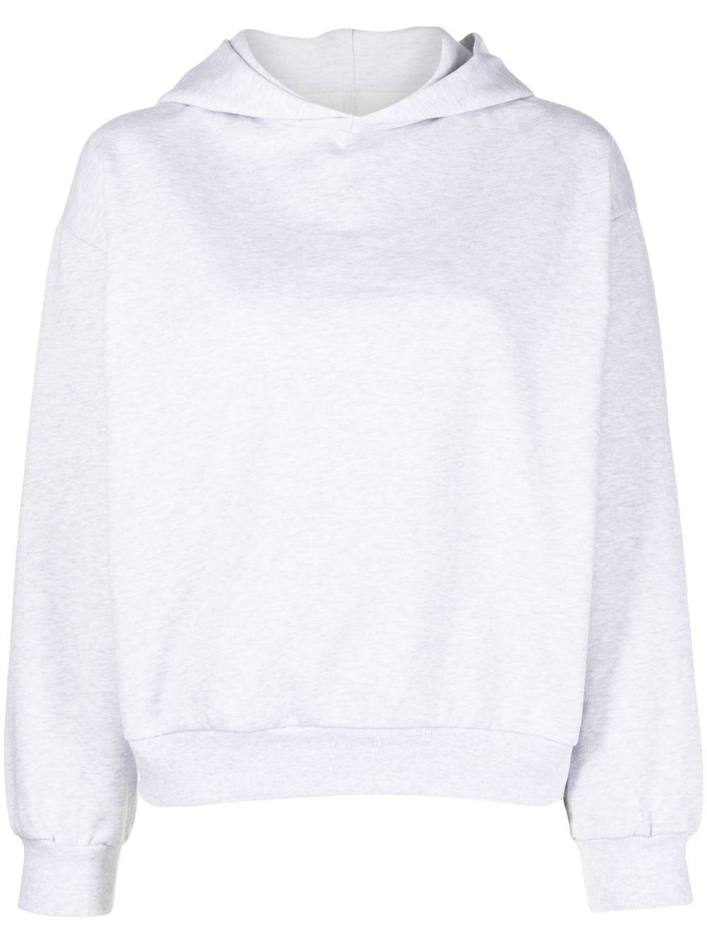 Logo-patch cotton hoodie - Grey