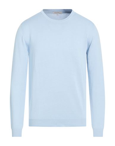 Man Sweater Sky blue Size XXL Cotton
