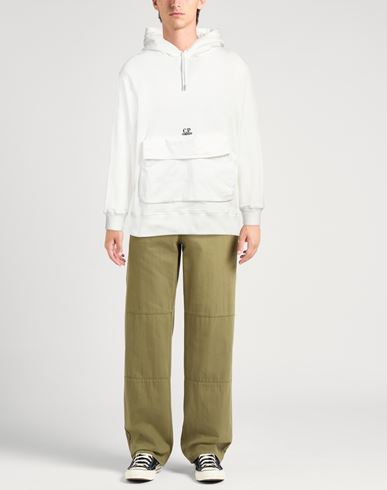 C. p. Company Man Sweatshirt White Size 3XL Cotton, Elastane