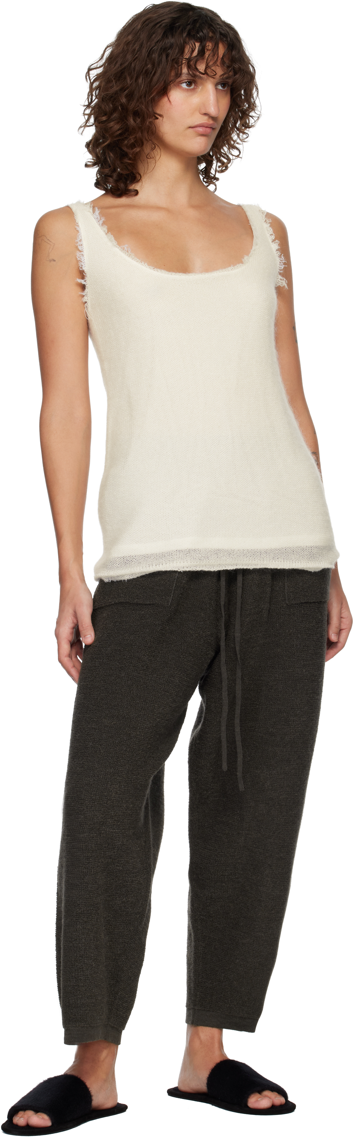 Gray Fine Terry Lounge Pants