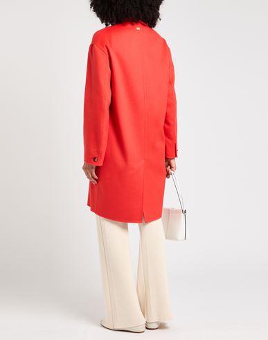 Woman Coat Tomato red Size 0 Cashmere