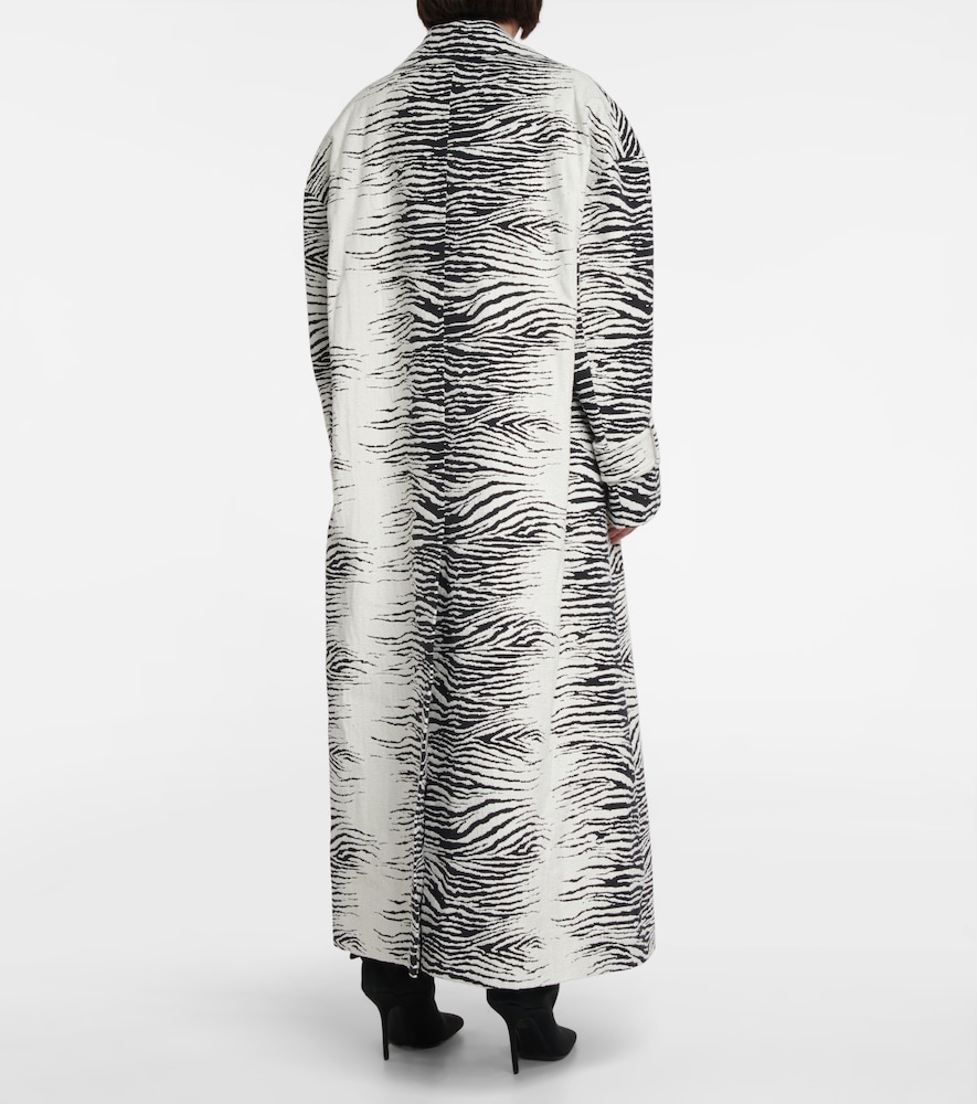 Oversized cotton-blend coat