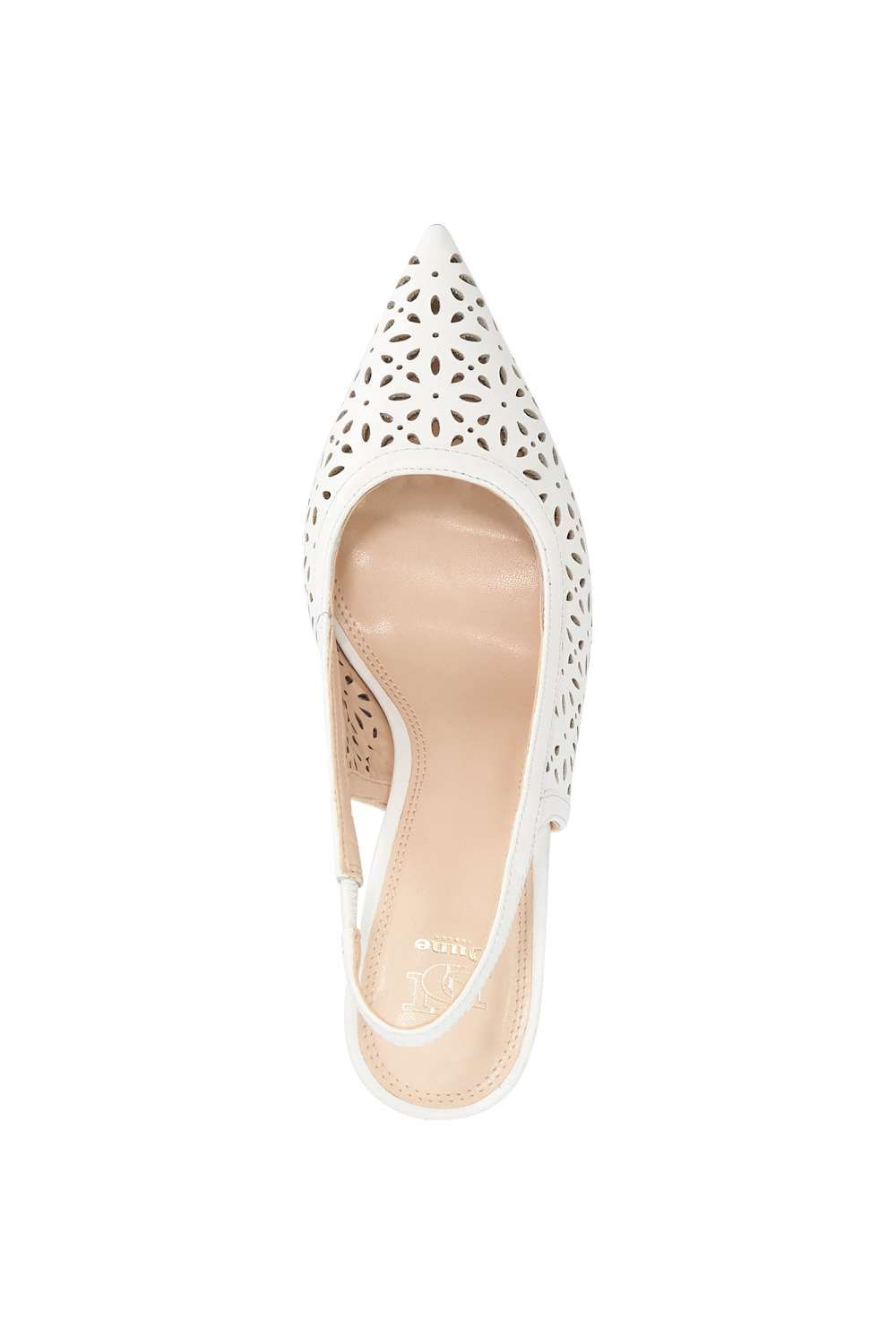 Dune London 'corfu' Leather Heeled Sandals In White