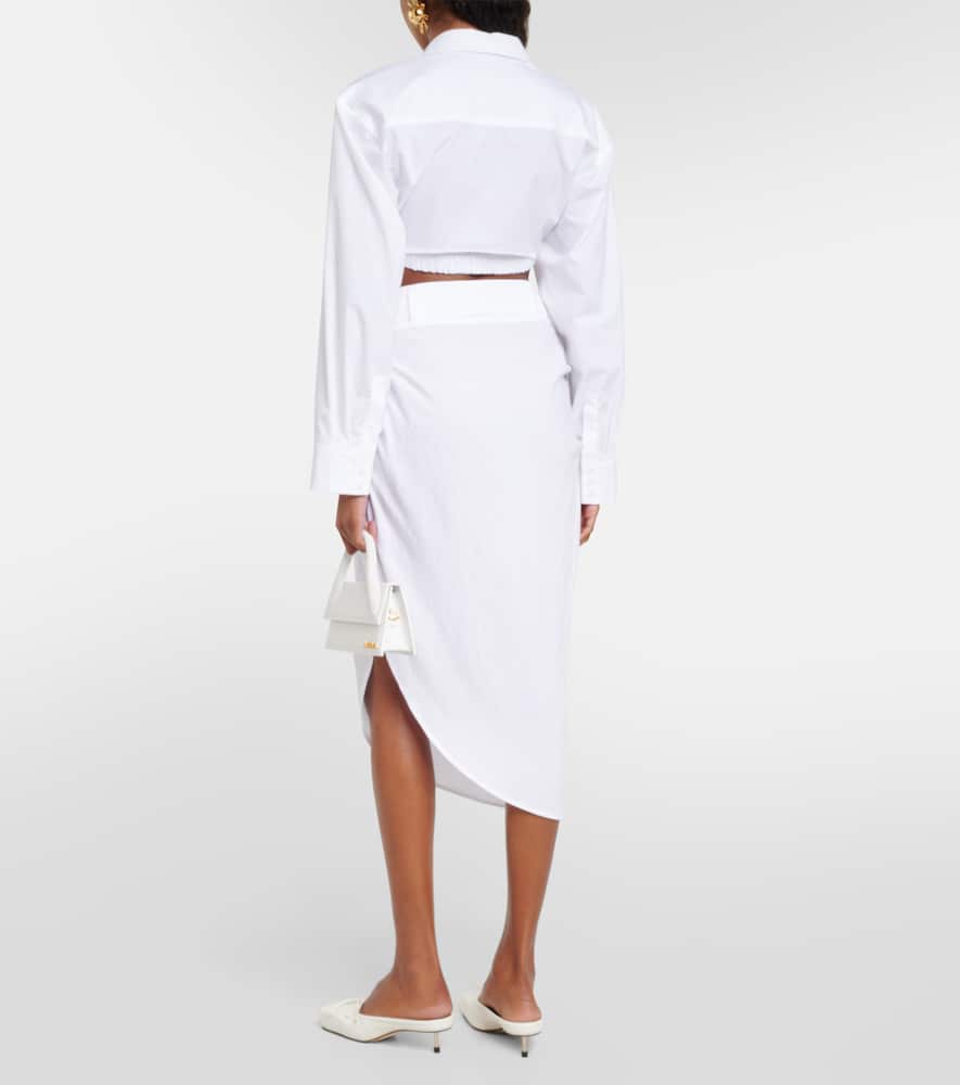 La Jupe Saudade draped midi skirt