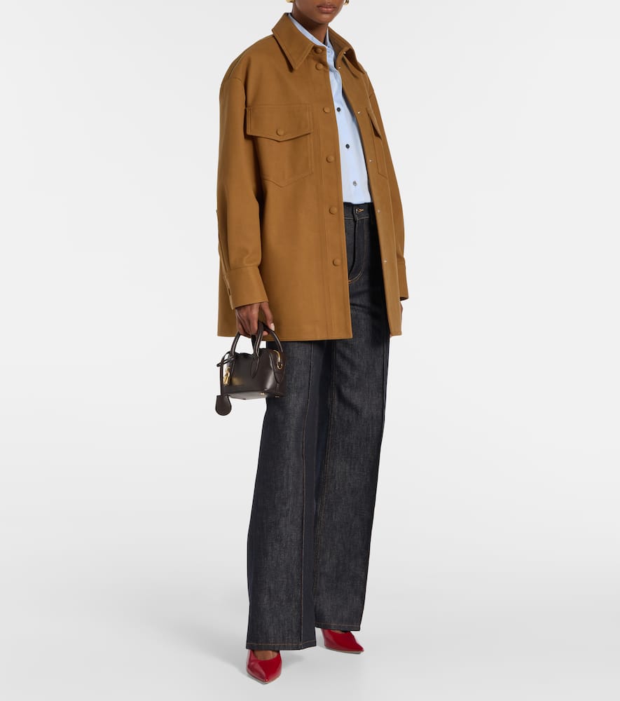 Faux suede overshirt