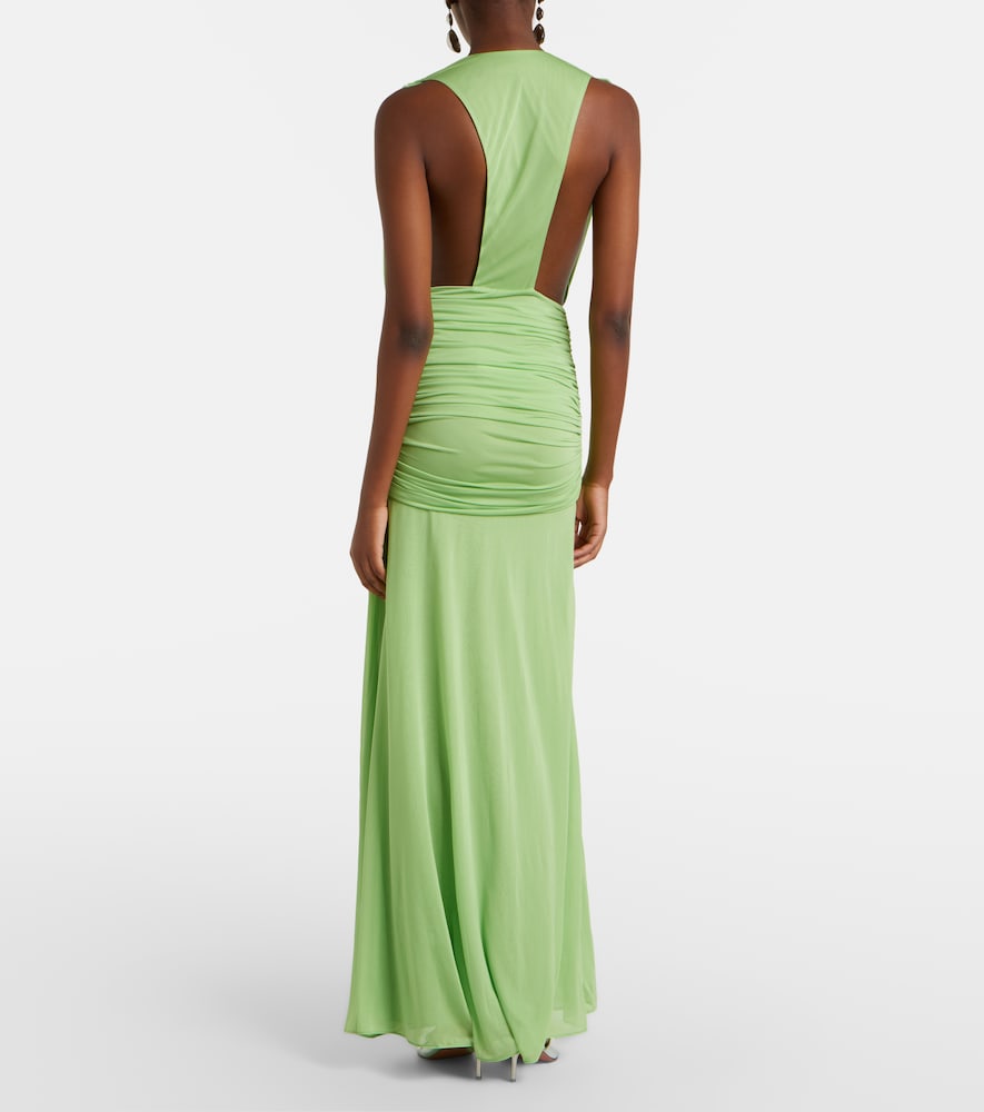 Ripple draped jersey gown
