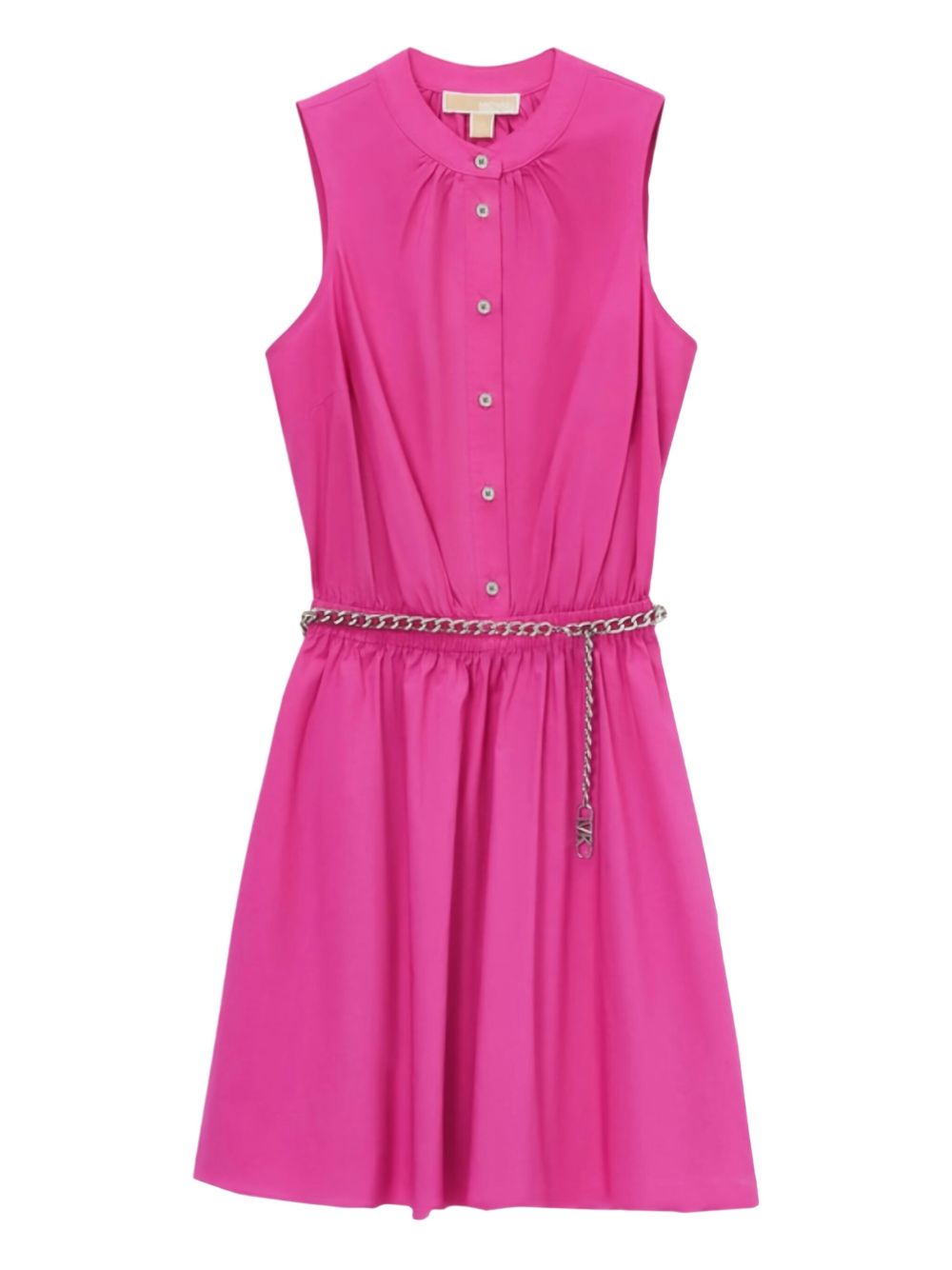Cotton belted dress - Pink