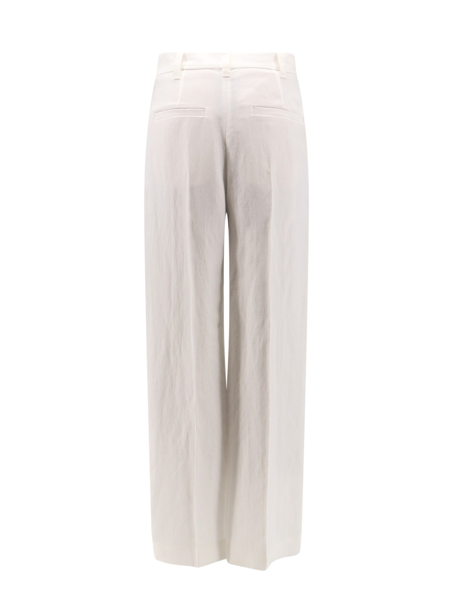 Wide-leg tailored trousers - White