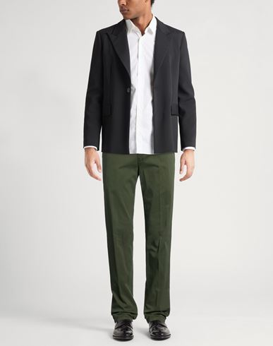 Man Pants Military green Size 38 Cotton, Elastane