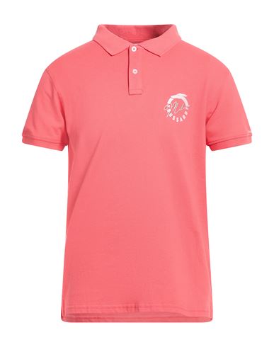 Man Polo shirt Coral Size S Cotton