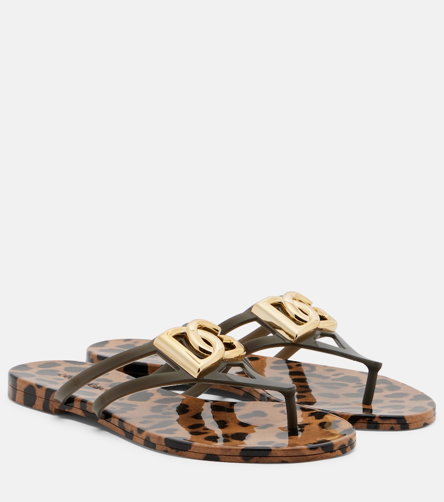 DG leopard-print thong sandals