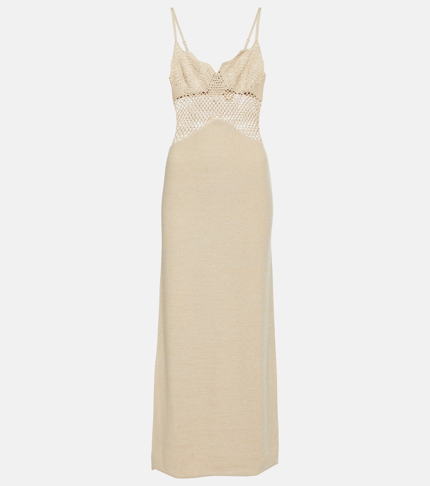 Staud Knitted cotton-blend maxi dress