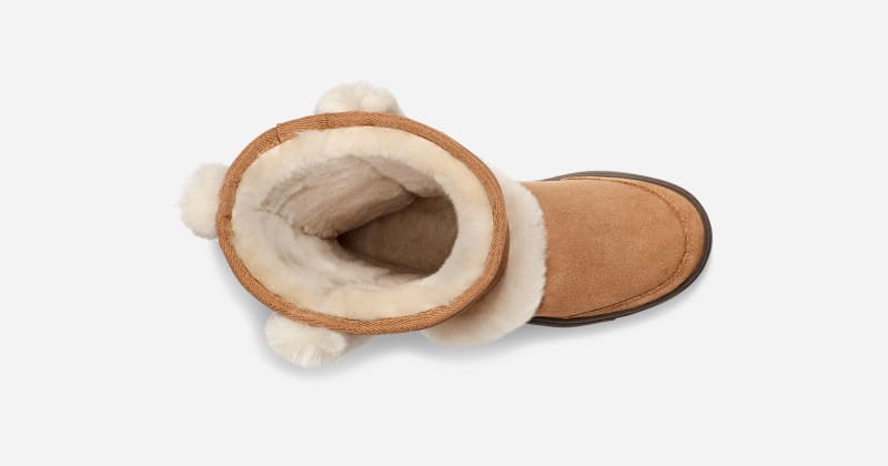® Women's Sunburst Tall Warm Sheepskin Boots in Brown/