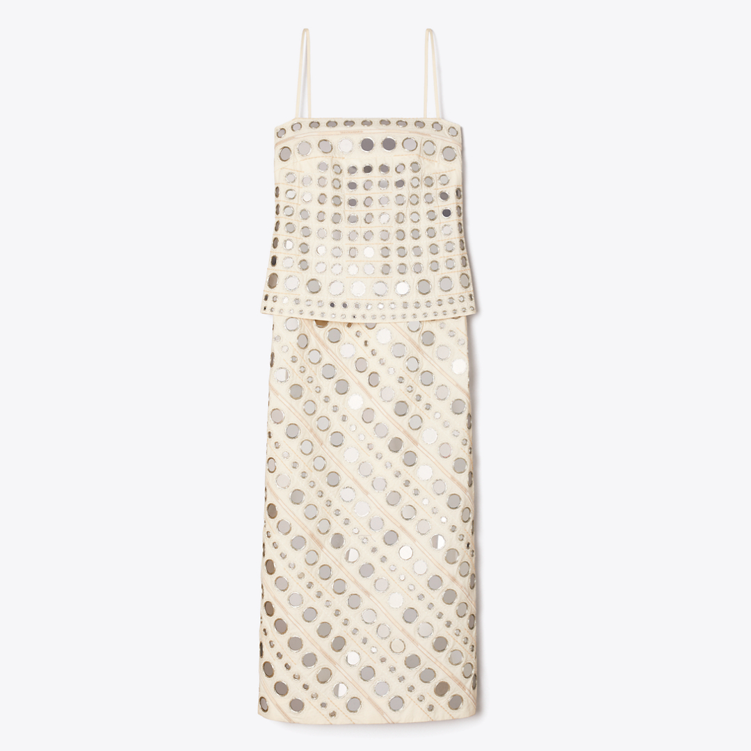 Women's Mirror Embellished Cotton Dress, size 6