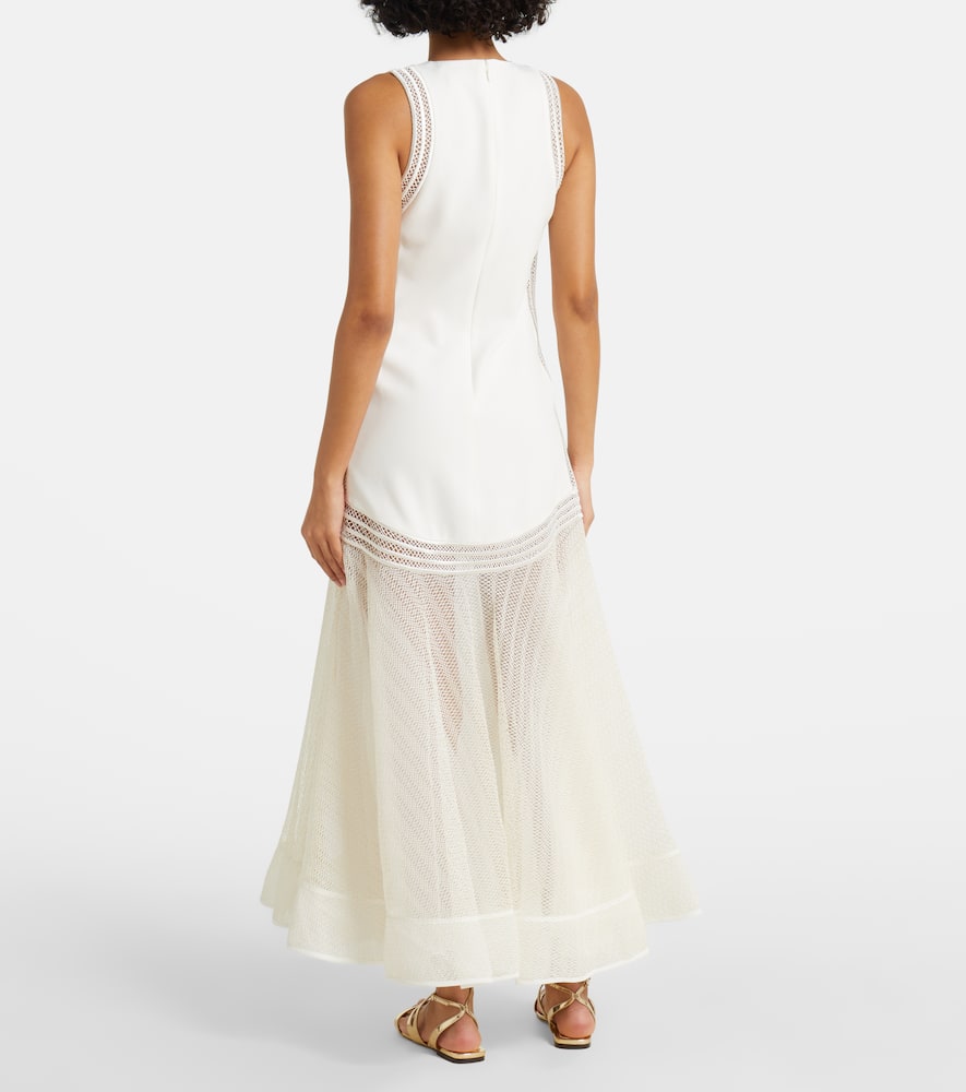Zakaria mesh-trimmed maxi dress