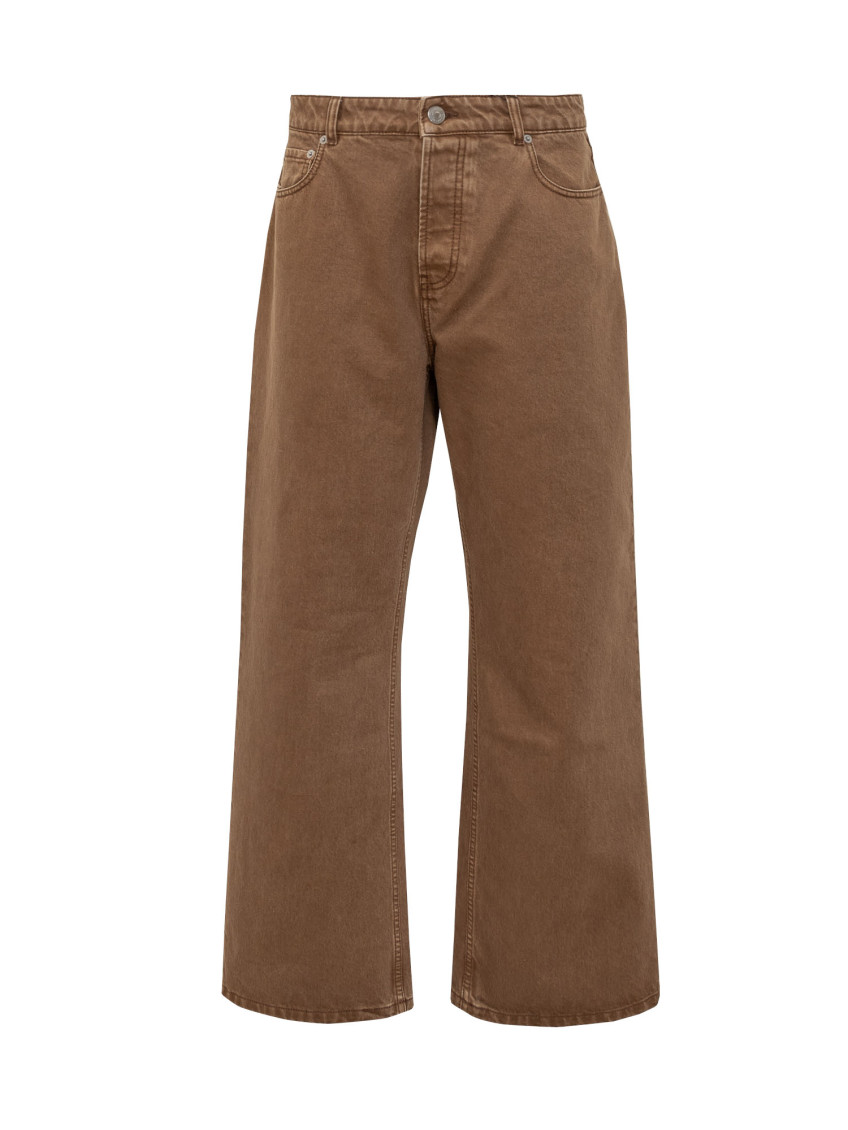 Brown Relaxed Mid Rise Jeans