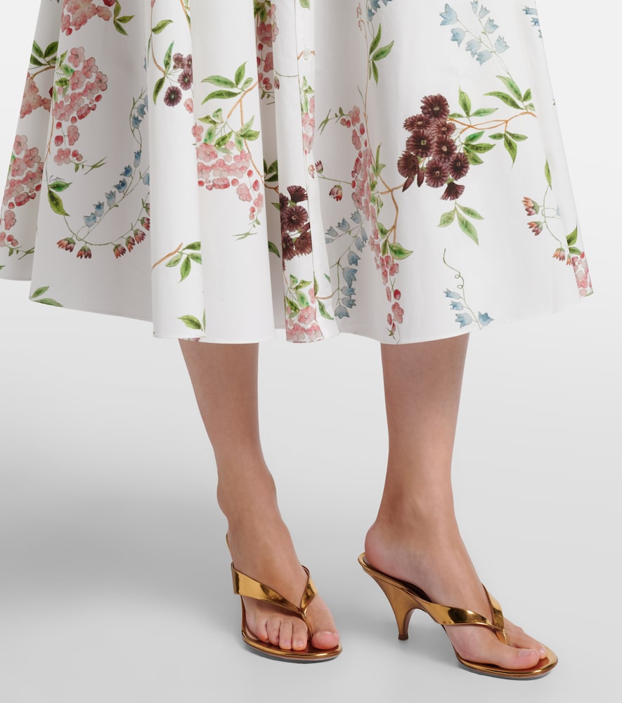 Floral cotton poplin shirt dress