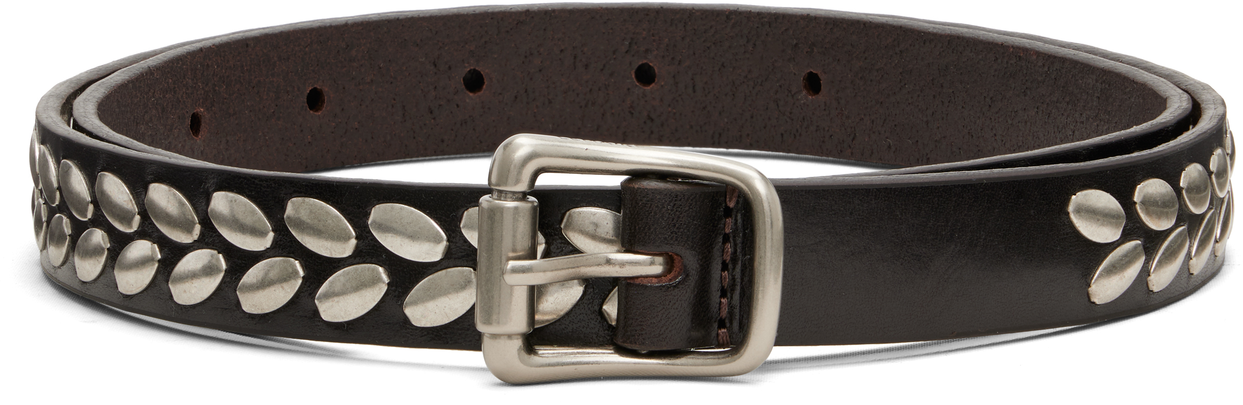 Brown Almond Stud Belt