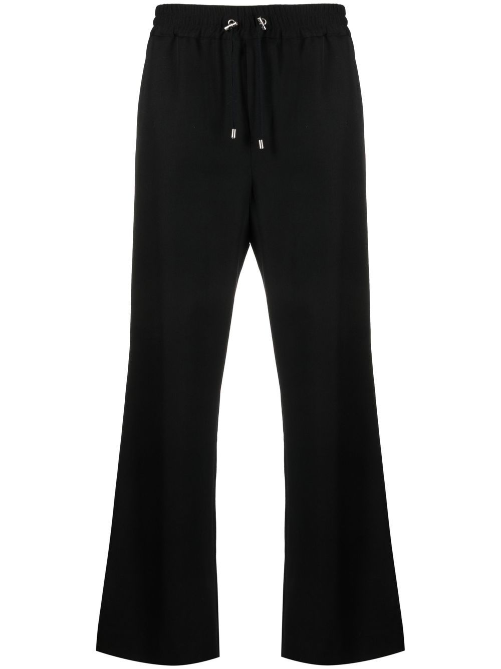 Pyjama-style wide-leg trousers - Black