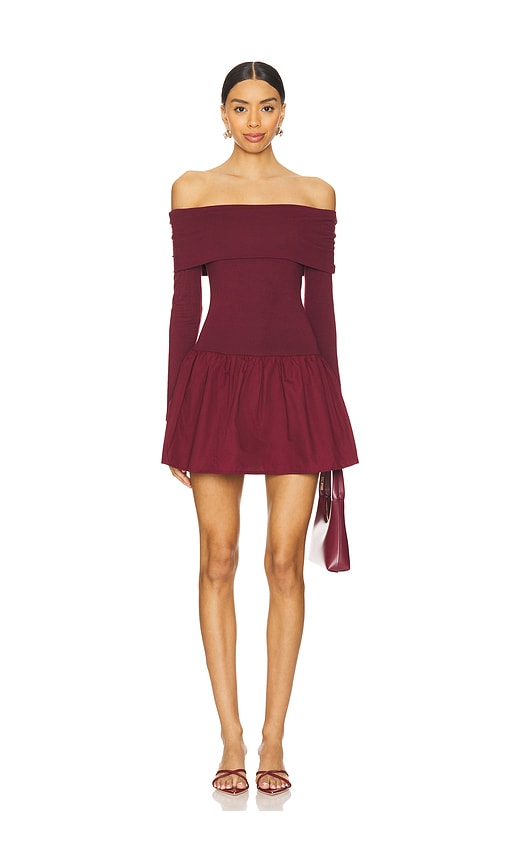 ALL THE WAYS Madley Mini Dress in Burgundy. - M also in XS, S