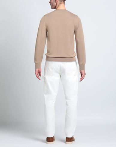 Heritage Man Sweater Sand Size 38 Merino Wool