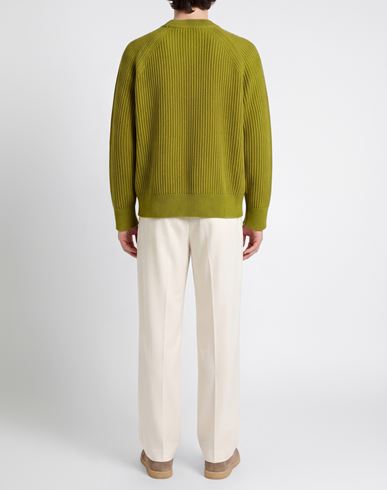 Man Sweater Lime green Size 40 Merino Wool