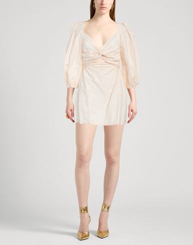 Liviana Conti Woman Mini dress Sand Size 2 Cotton, Polyamide, Elastane