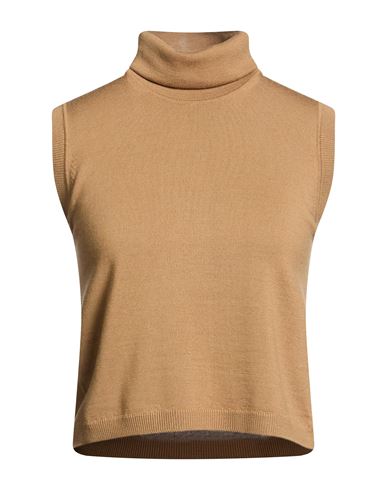 Woman Turtleneck Brown Size 4 Merino Wool