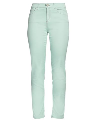 Woman Pants Light green Size 6 Cotton, Polyester, Elastane