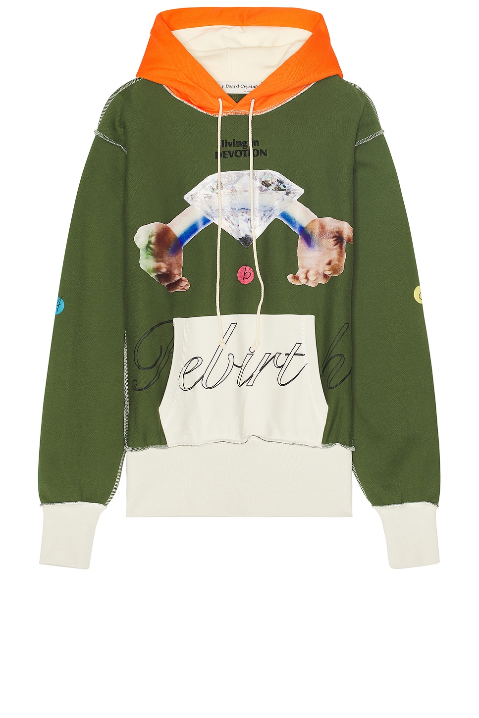 Advisory Board Crystals Birthstone Hooded Sweatshirt in Green - Green. S also in