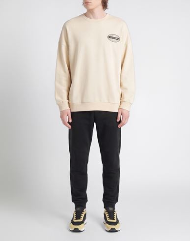 Man Sweatshirt Pastel yellow Size L Cotton