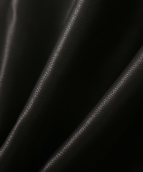 Washing Leather Real Pocket Bomber Jacket_Brown
