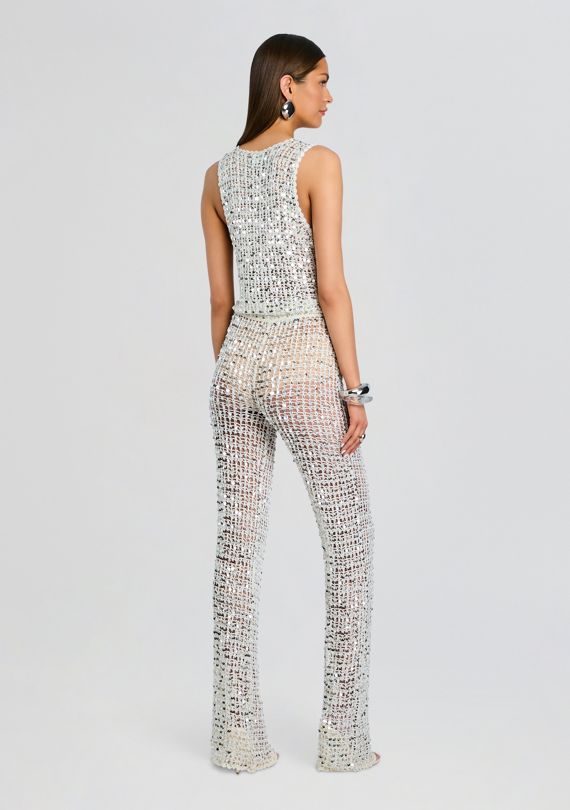 Nirvana Sequin Crochet Jumpsuit
