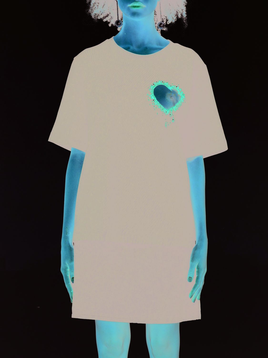 Crystal Heart Easy T-shirt - White