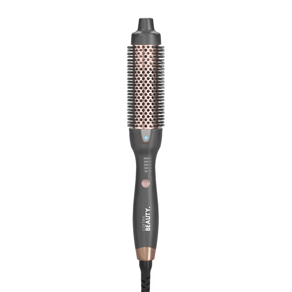 1.5inch Ionic Temperature Control Styling Brush - Gray/Rose Gold
