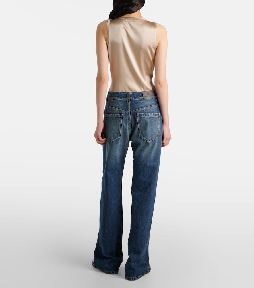 Low-rise straight jeans