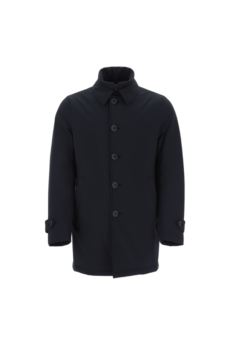 Wool Blend Coat — Navy