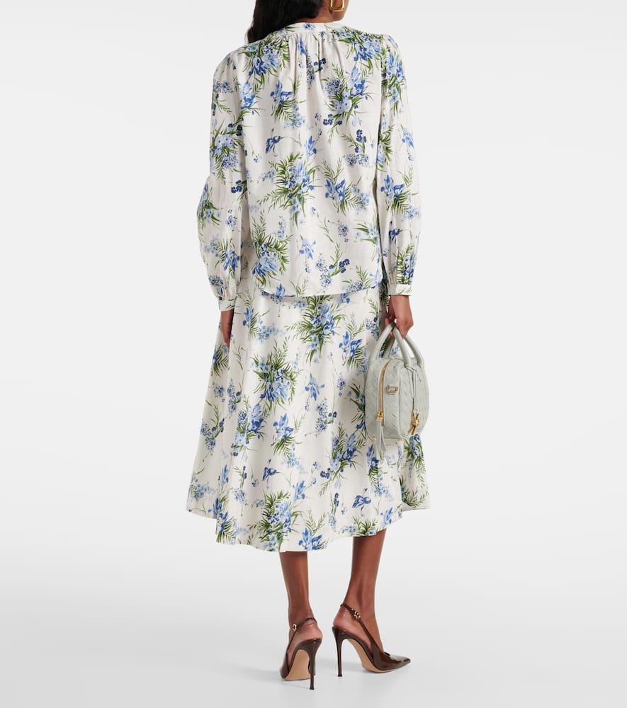 Veronica Beard Ashlynn floral cotton shirt
