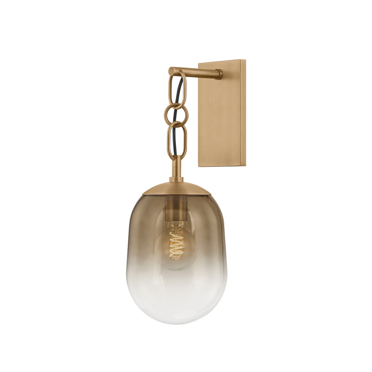 Patina Brass Wall Sconce from the Harvey Collection