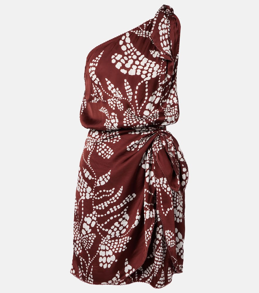 Celie printed one-shoulder minidress