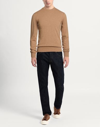 Man Sweater Camel Size 36 Cashmere