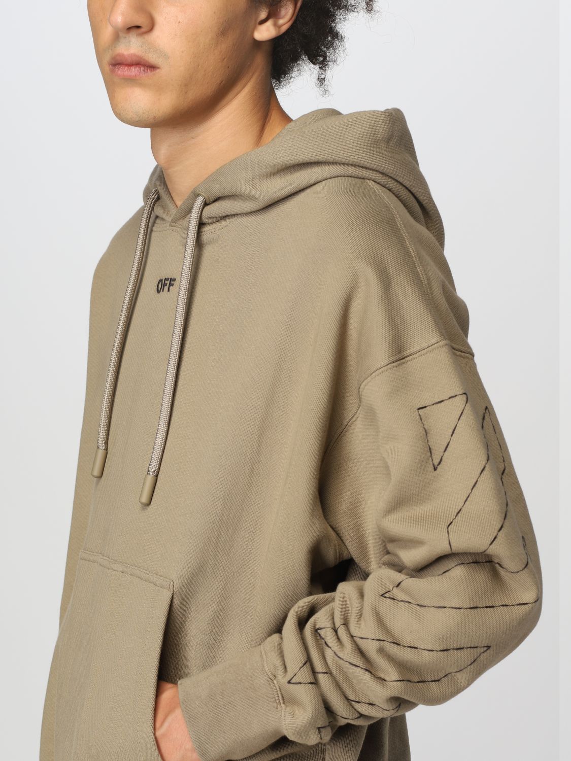 Sweatshirt Men color Beige