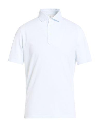 Man Polo shirt Sky blue Size L Cotton, Linen