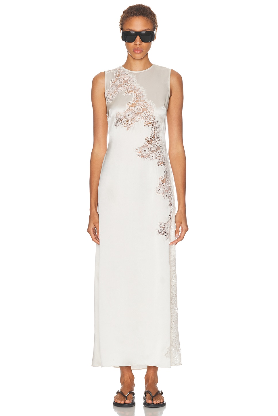 SRG Briar Silk Maxi Dress in Lace - Ivory. L also in S, M, XXS