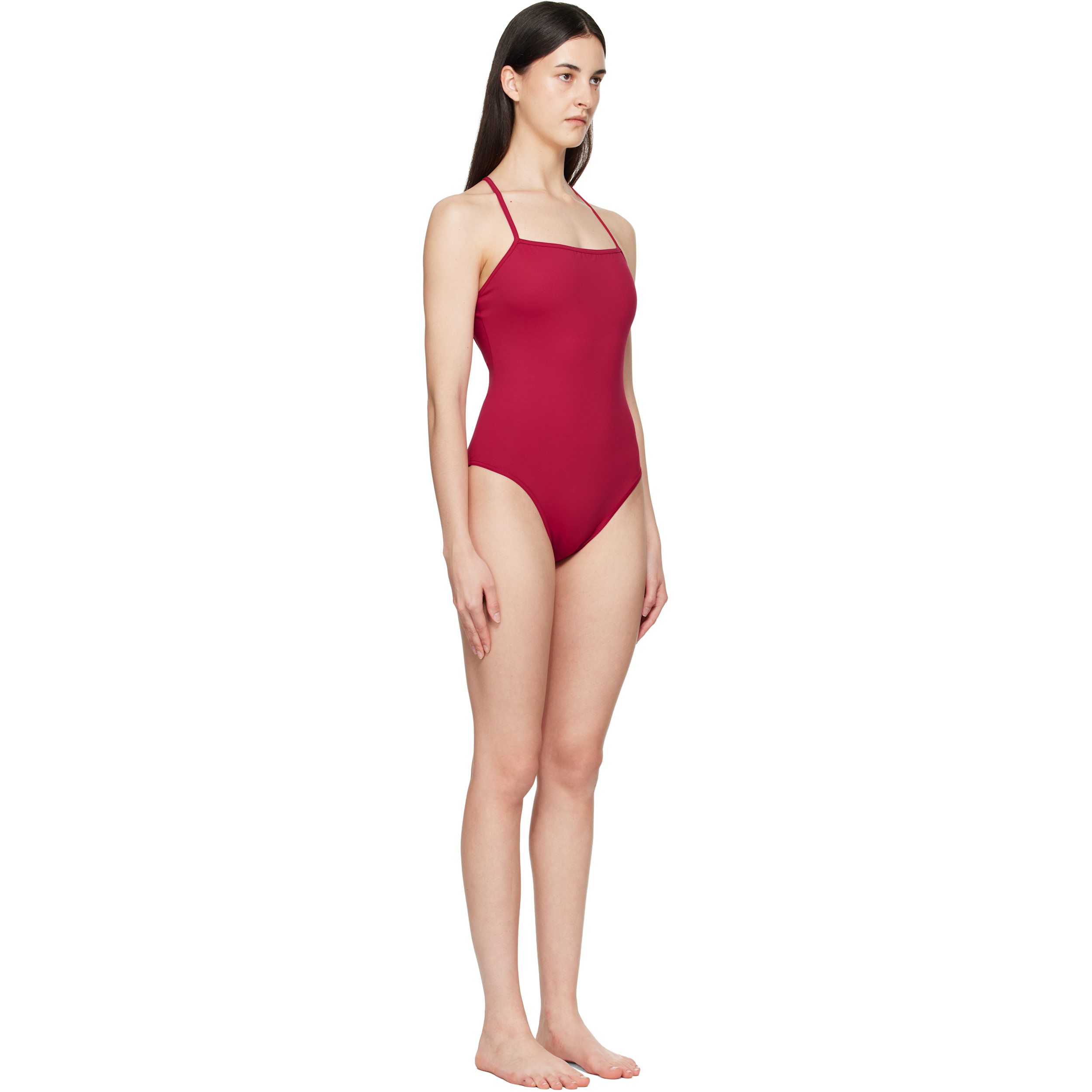 Red Itak LDS Criss-Crossing Straps Swimsuit