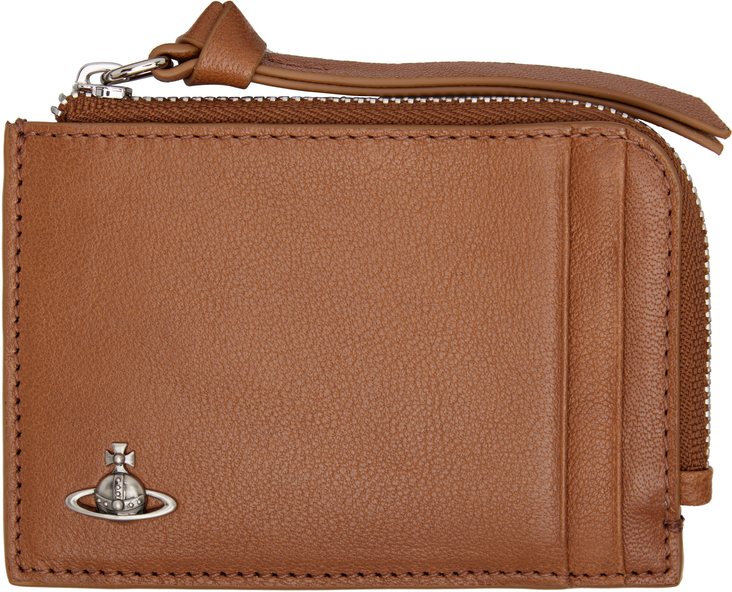 Brown Zip Card Holder