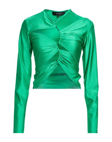 Woman Top Green Size S Nylon, Elastane