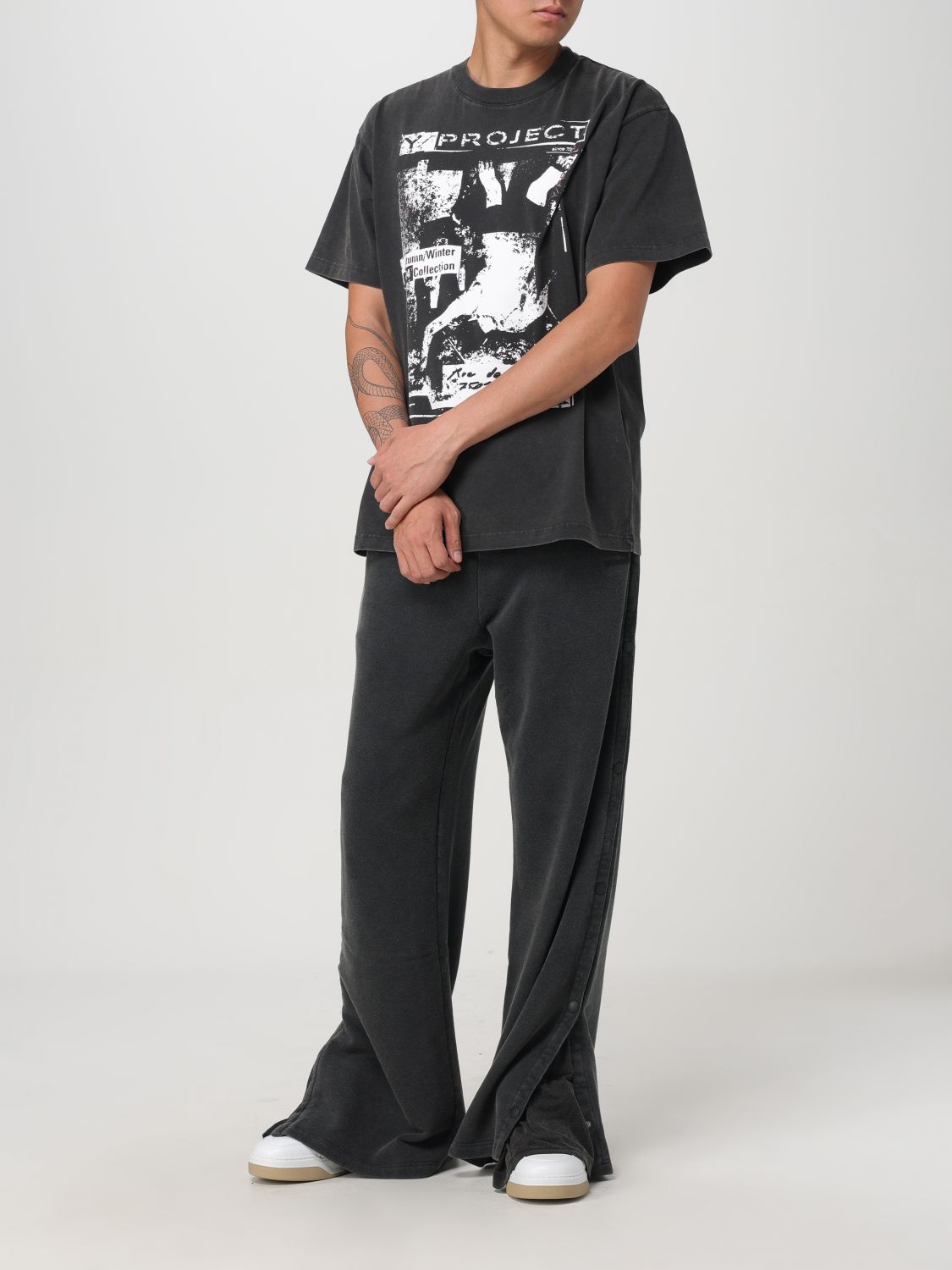 Layered track pants - Black