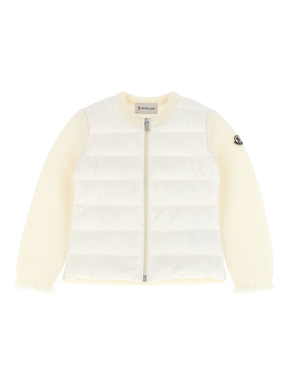 Logo-patch cardigan - White