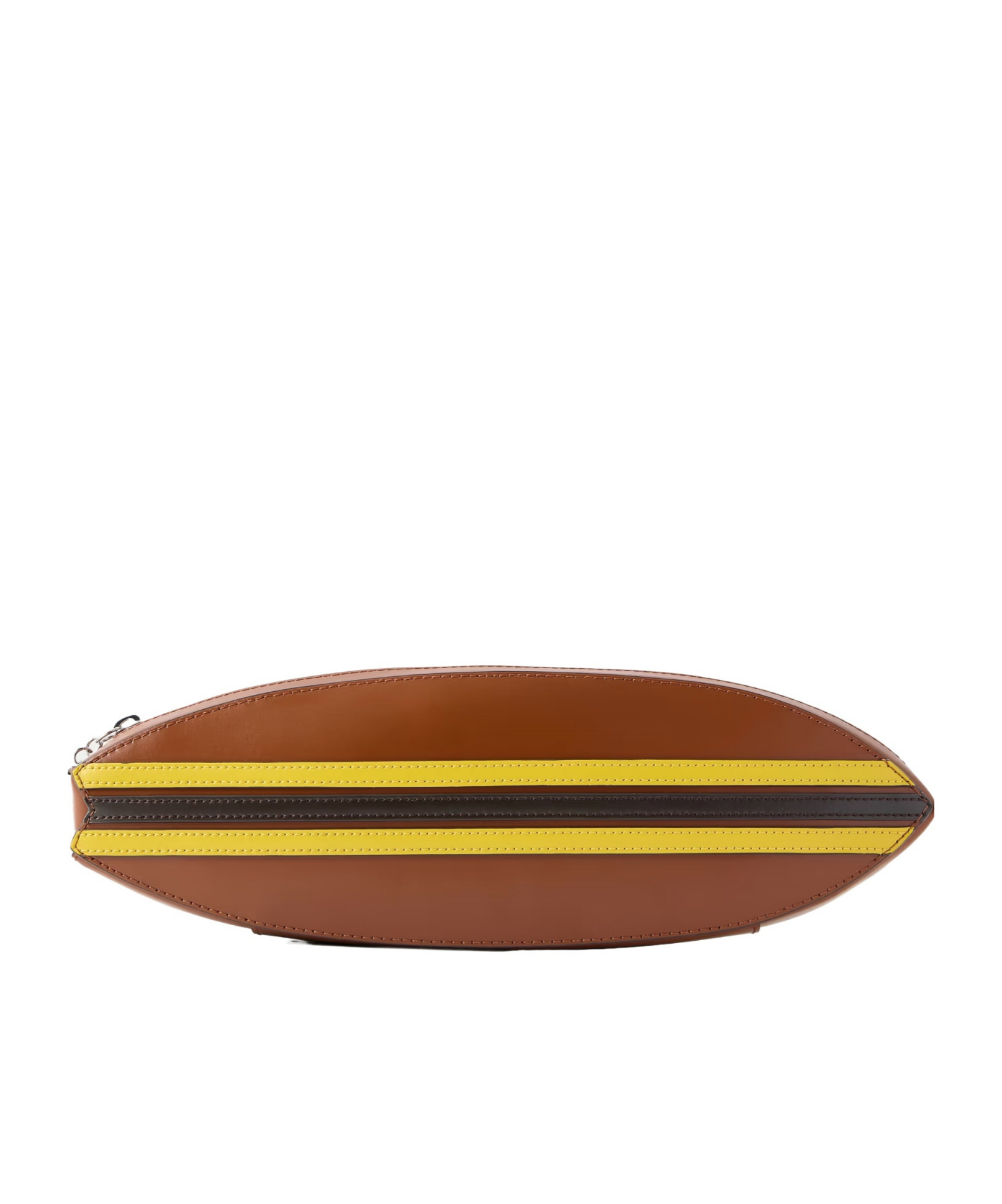 Surfboard striped leather clutch